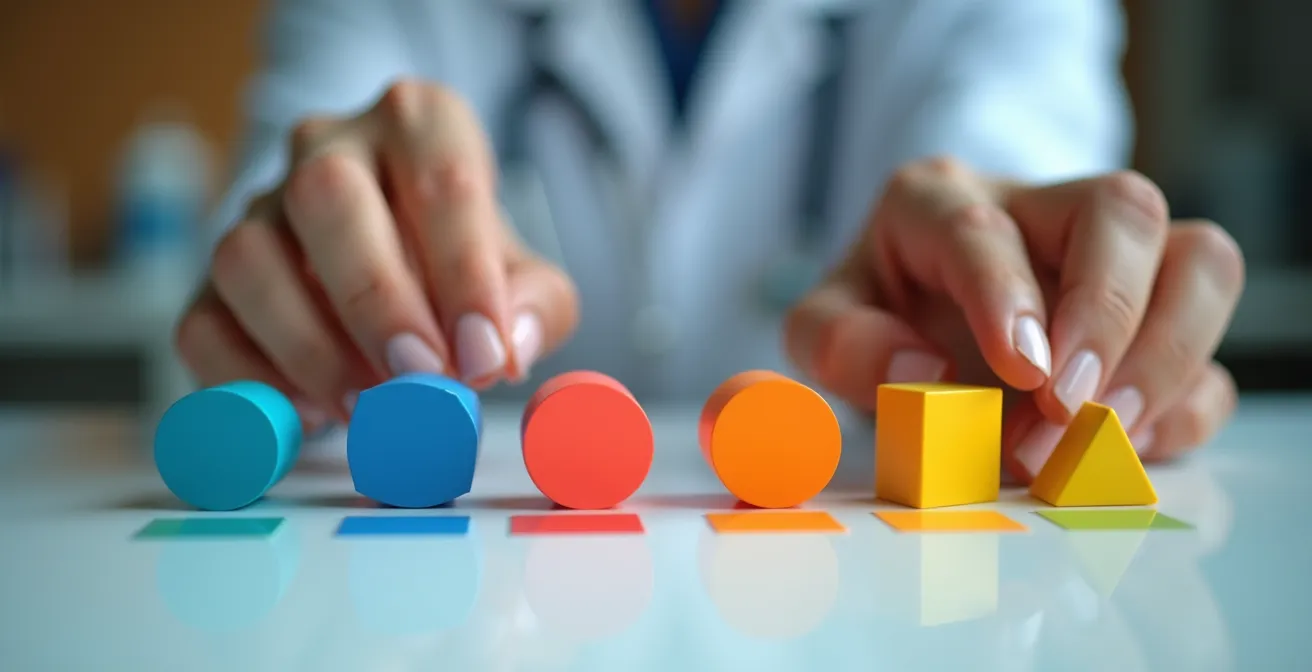 Visuelle Darstellung einer Entscheidungsmatrix für persönliche Vorsorgeplanung