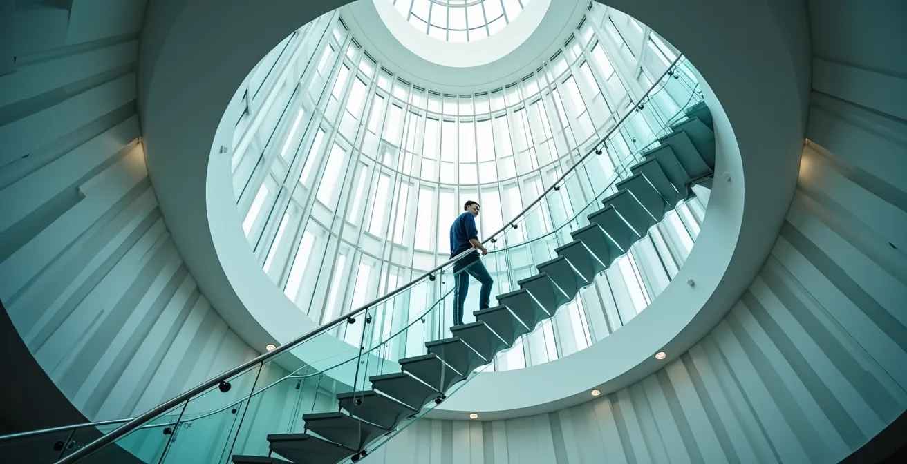 Symbolische Darstellung des hedonistischen Hamsterrads in der deutschen Leistungsgesellschaft